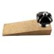 2 Pieces Solid Black Square Ceramic Door Stopper